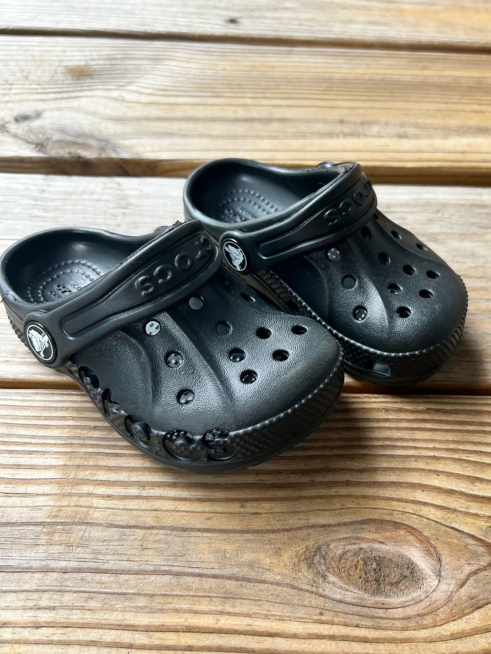 CROCS Toddler Black Shoe Size 6c - Picture 2 of 6